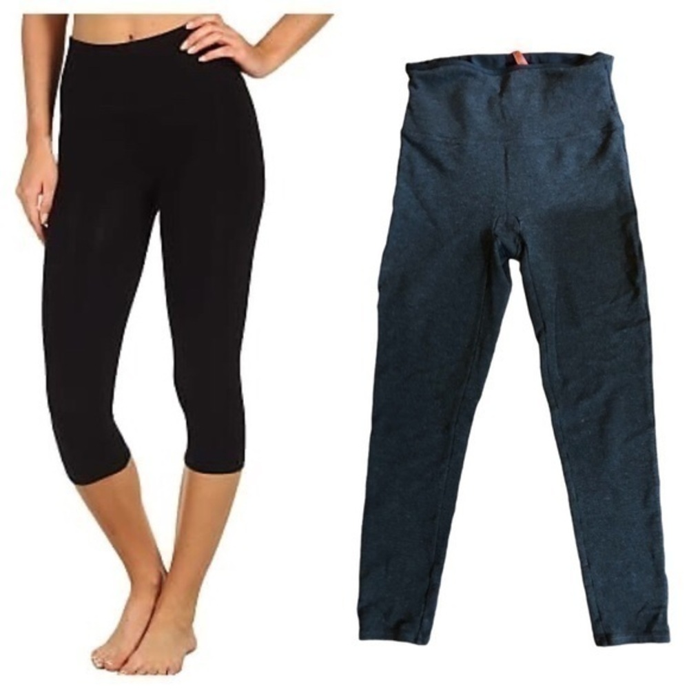 SPANX ready to wow DARK GRAY cropped leggings